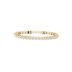 Lab Grown Emerald Cut Bezel Diamond Tennis Bracelet