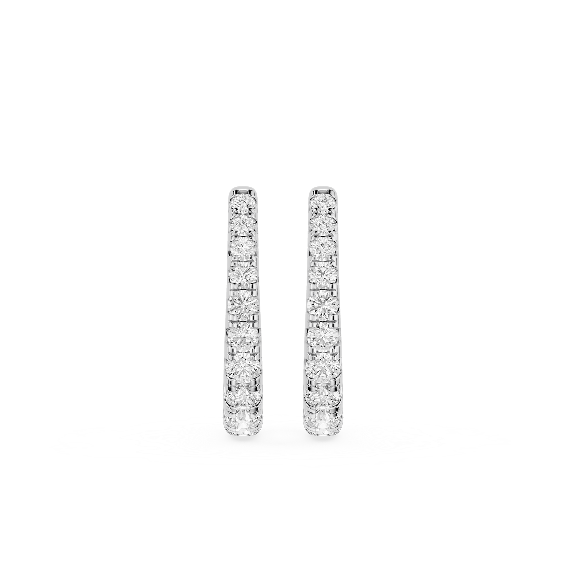 Round Lab Grown Diamond Huggie Earrings for Everyday Wear