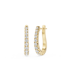 Round Lab Grown Diamond Huggie Earrings for Everyday Wear