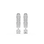 Diamond Drop Huggie Earrings with Lab Grown Diamonds