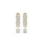 Diamond Drop Huggie Earrings with Lab Grown Diamonds