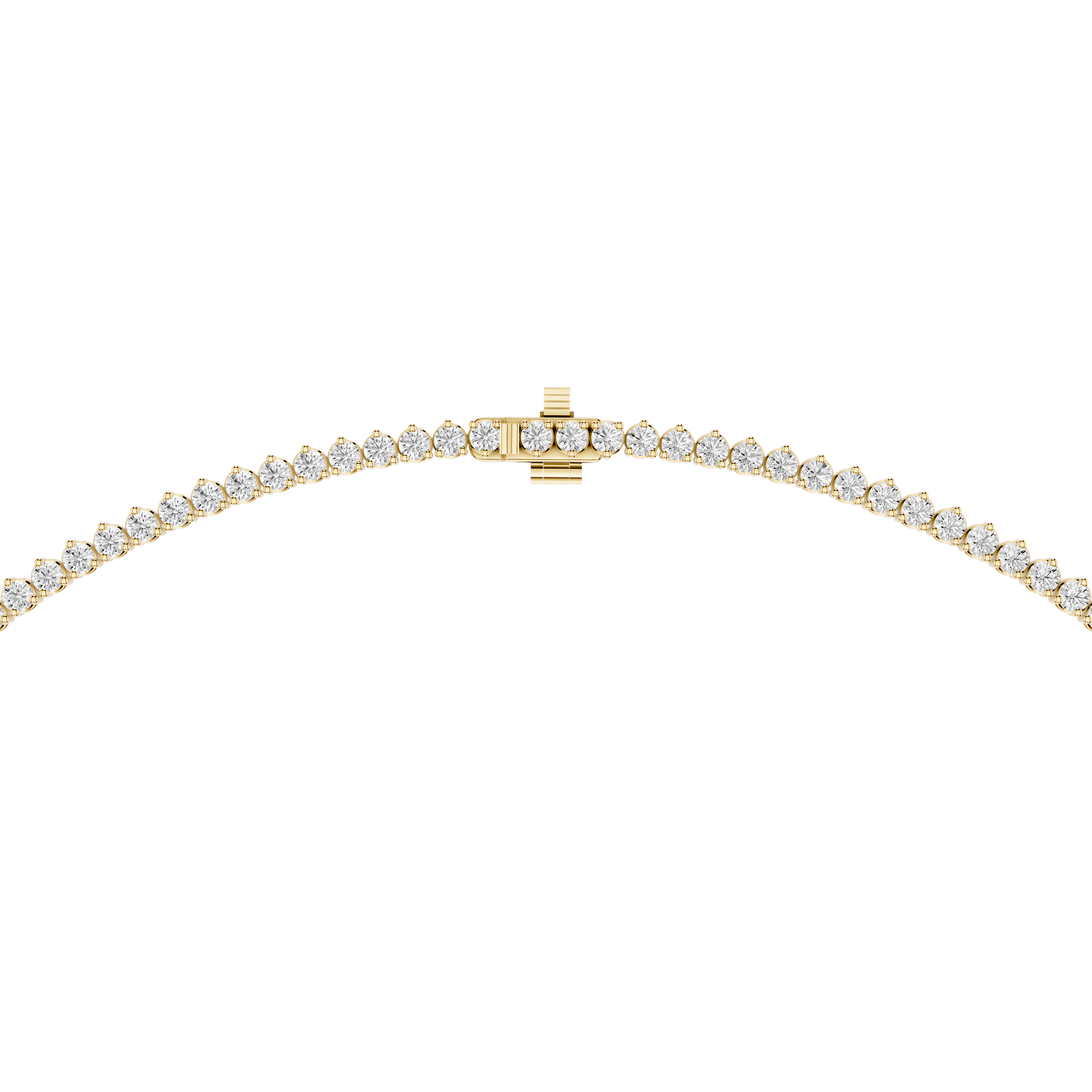 Graduated Round Cut Lab Grown Diamond Tennis Necklace