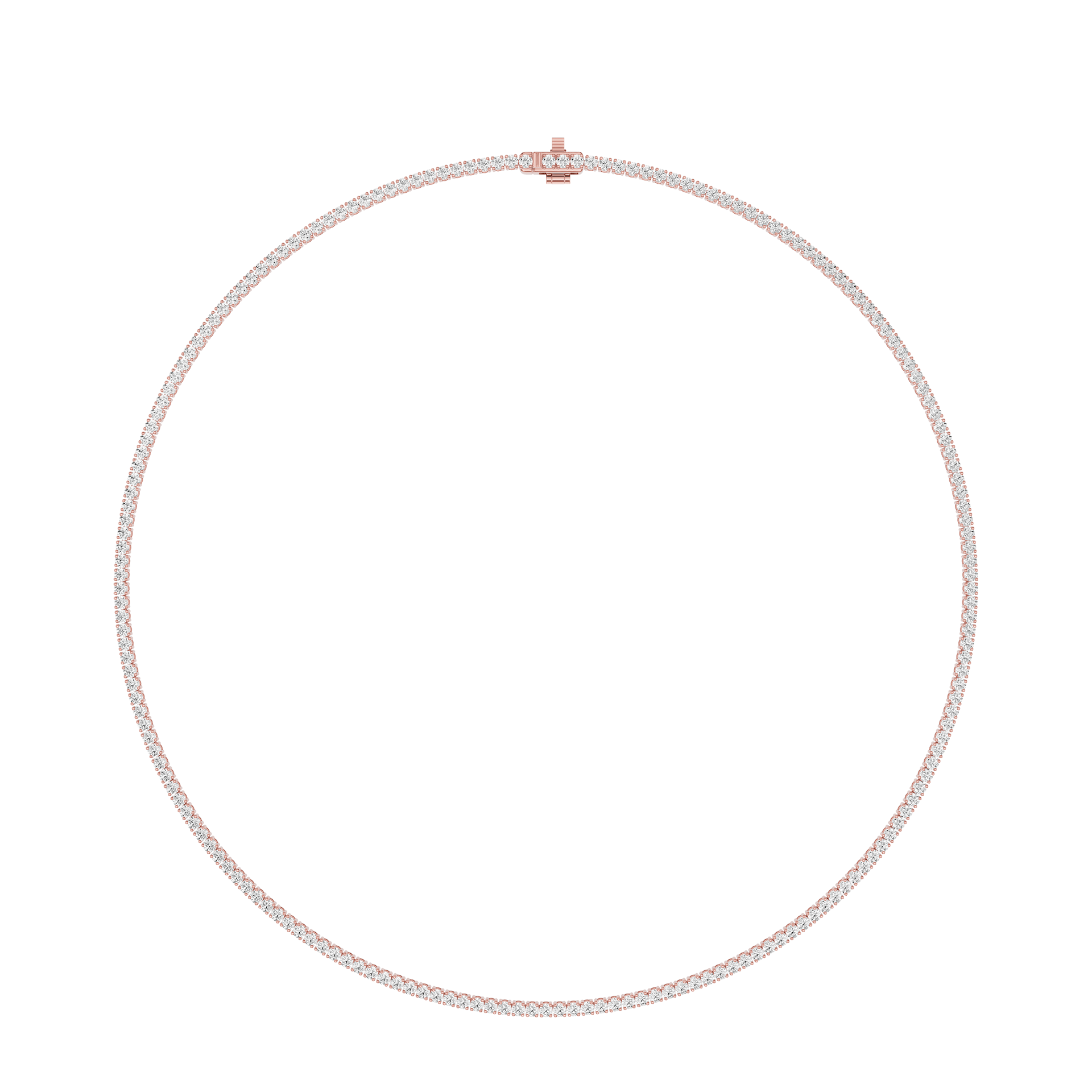 Classic Round Cut Lab Grown Diamond Tennis Necklace