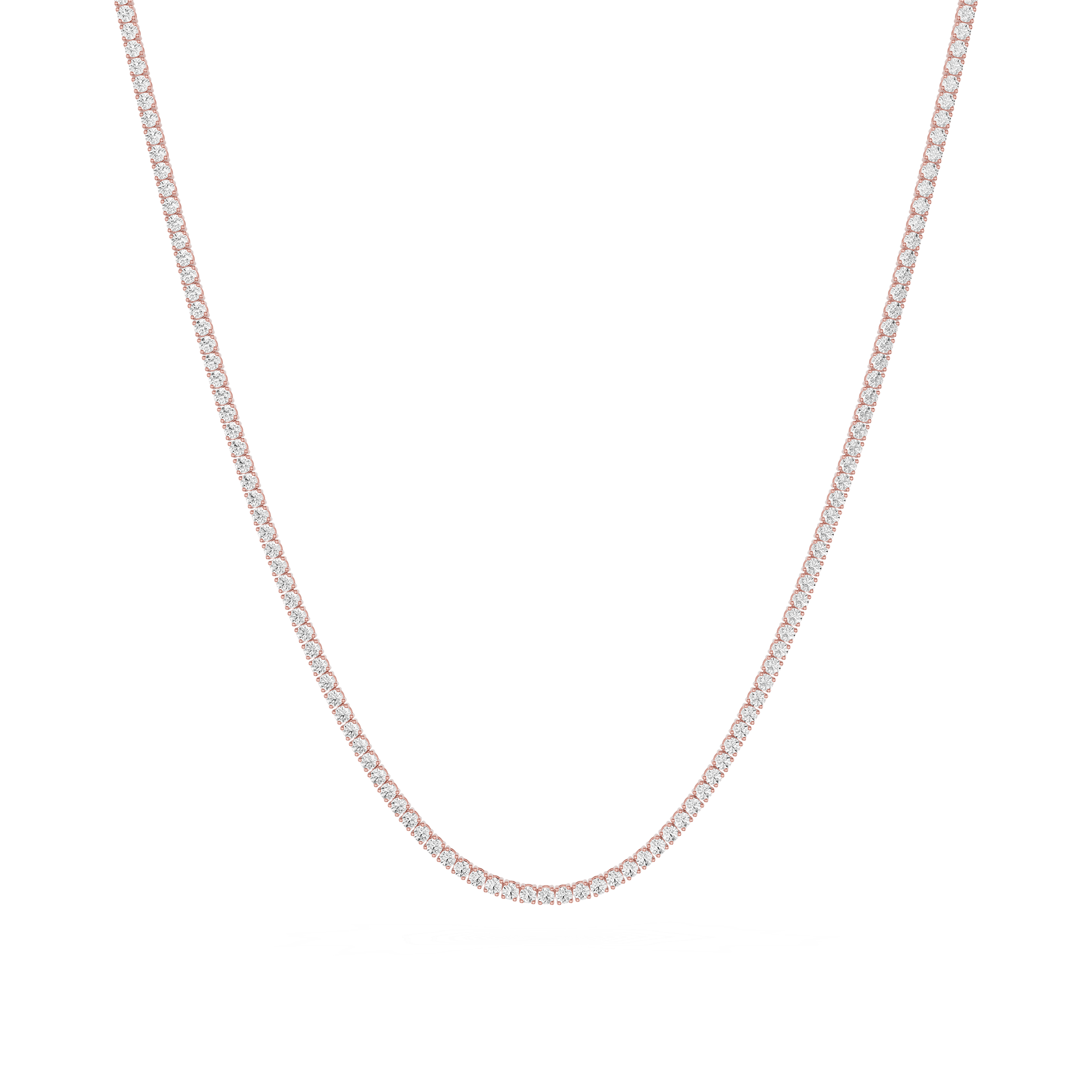 Classic Round Cut Lab Grown Diamond Tennis Necklace