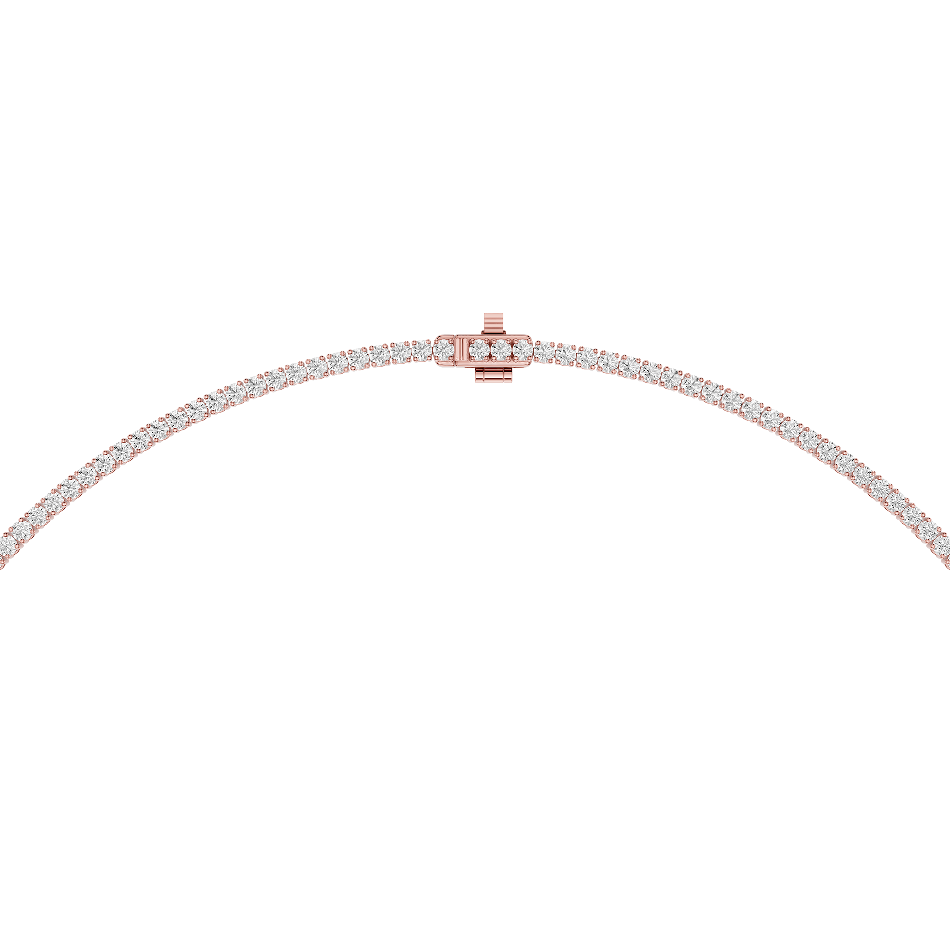 Classic Round Cut Lab Grown Diamond Tennis Necklace