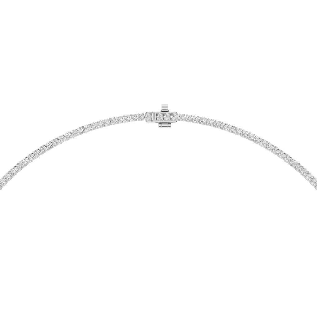 Classic Round Cut Lab Grown Diamond Tennis Necklace
