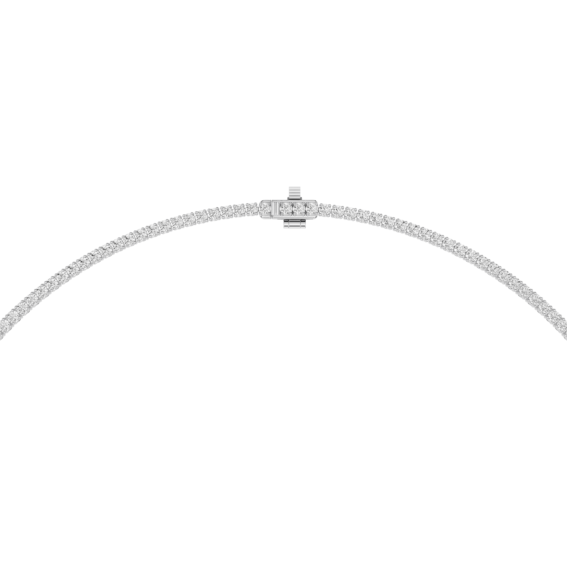 Classic Round Cut Lab Grown Diamond Tennis Necklace