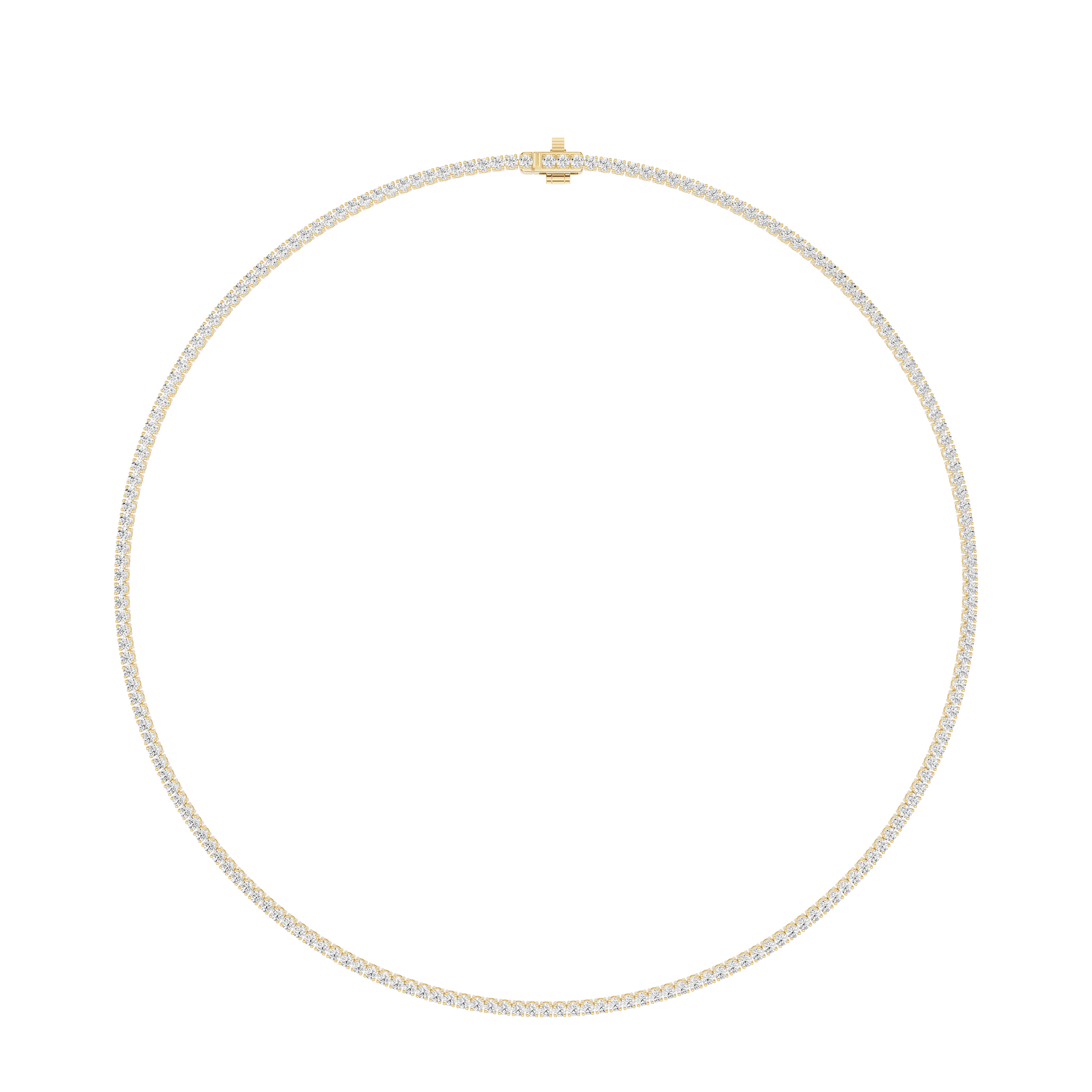Classic Round Cut Lab Grown Diamond Tennis Necklace