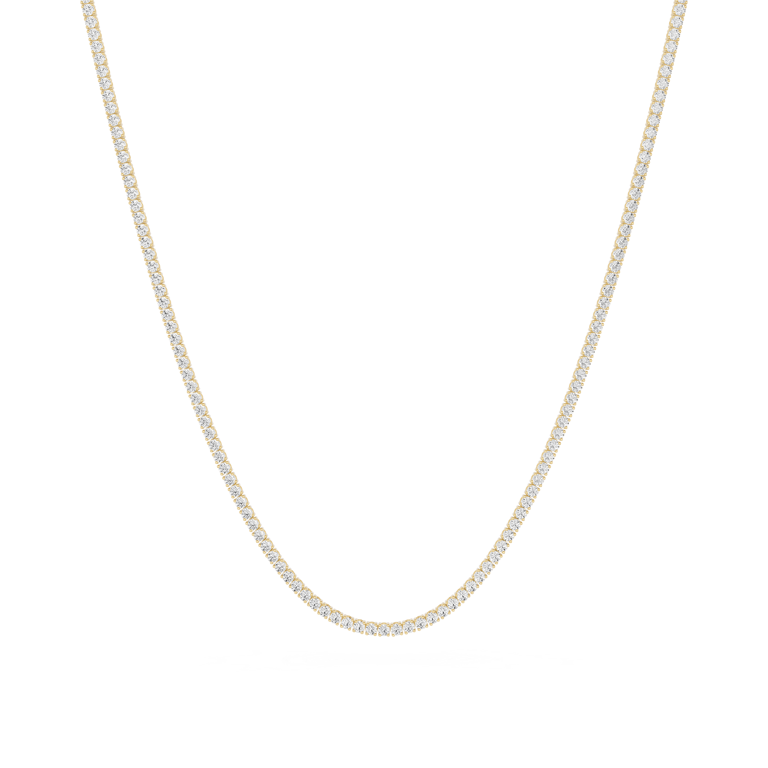 Classic Round Cut Lab Grown Diamond Tennis Necklace