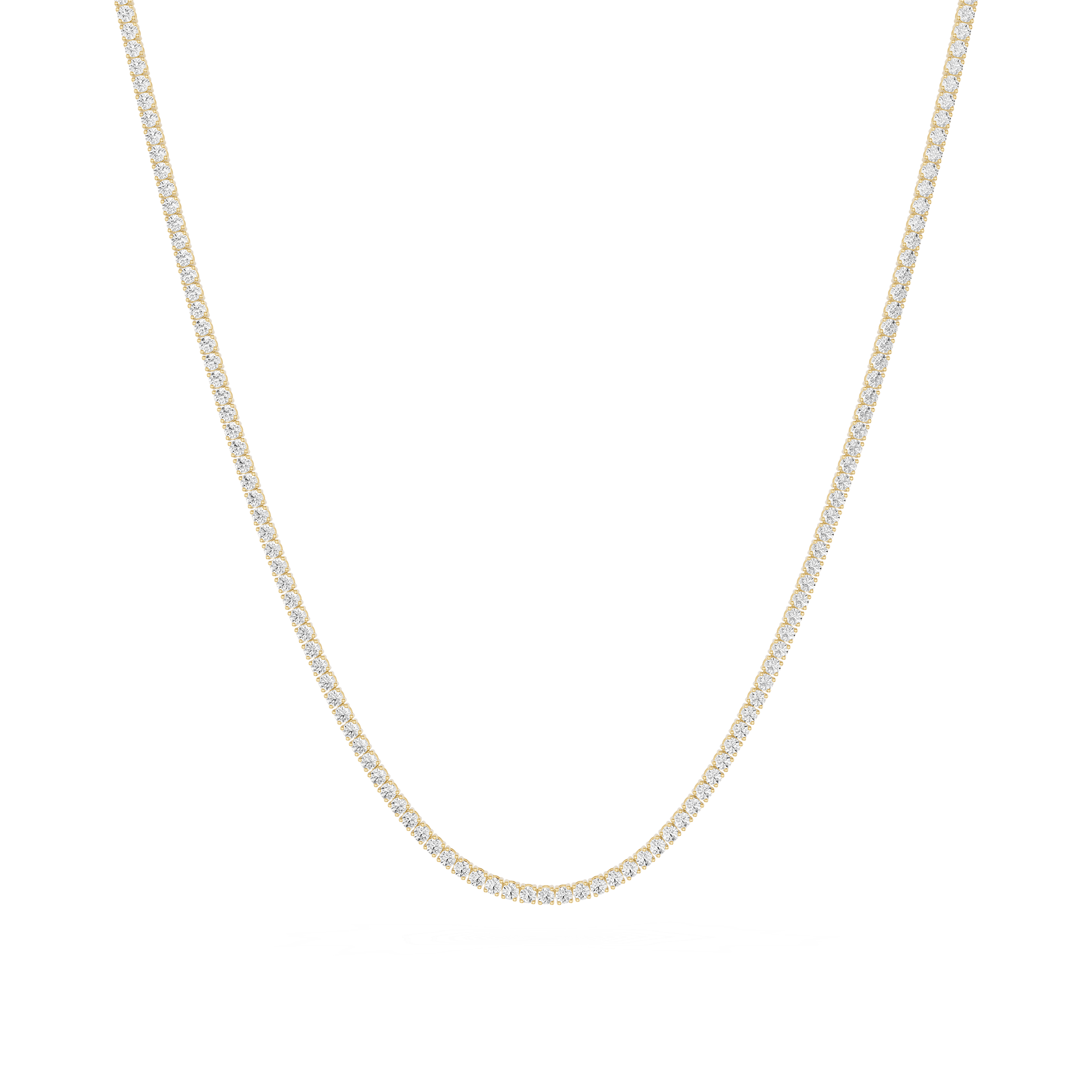 Classic Round Cut Lab Grown Diamond Tennis Necklace