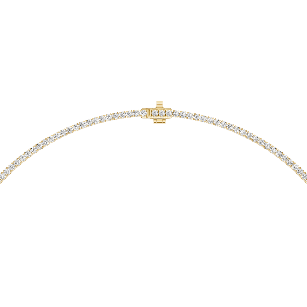 Classic Round Cut Lab Grown Diamond Tennis Necklace
