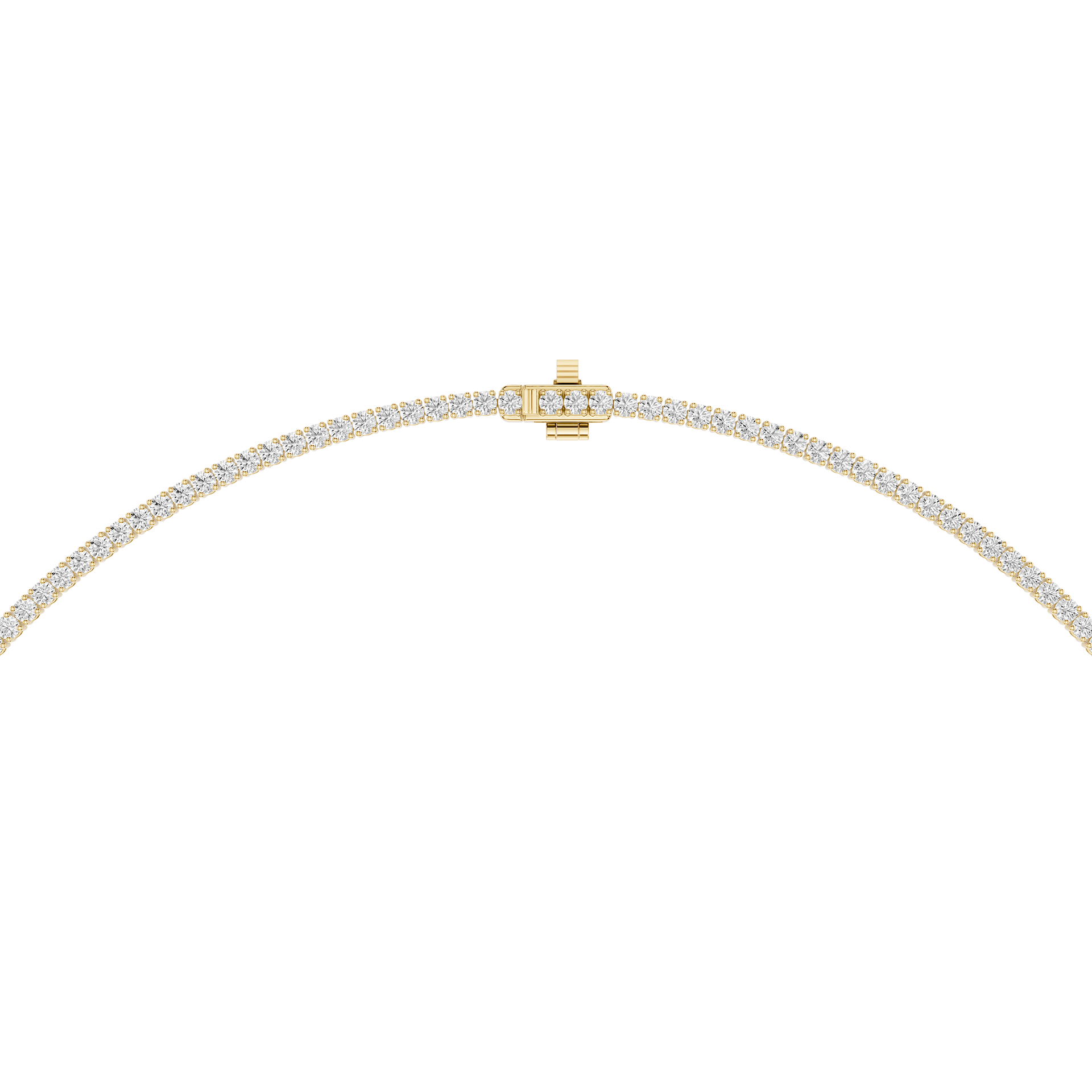Classic Round Cut Lab Grown Diamond Tennis Necklace