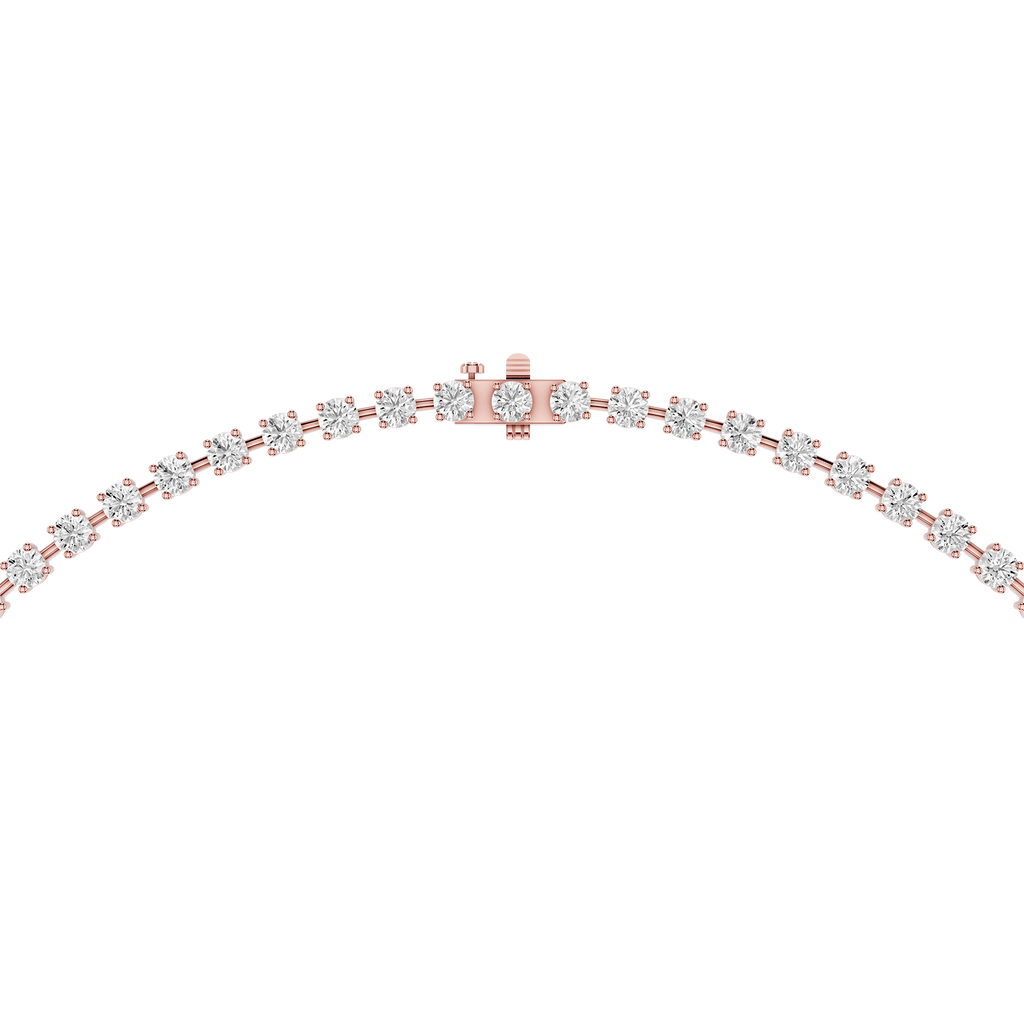 Round Cut Lab Grown Diamond Lariat Tennis Necklace