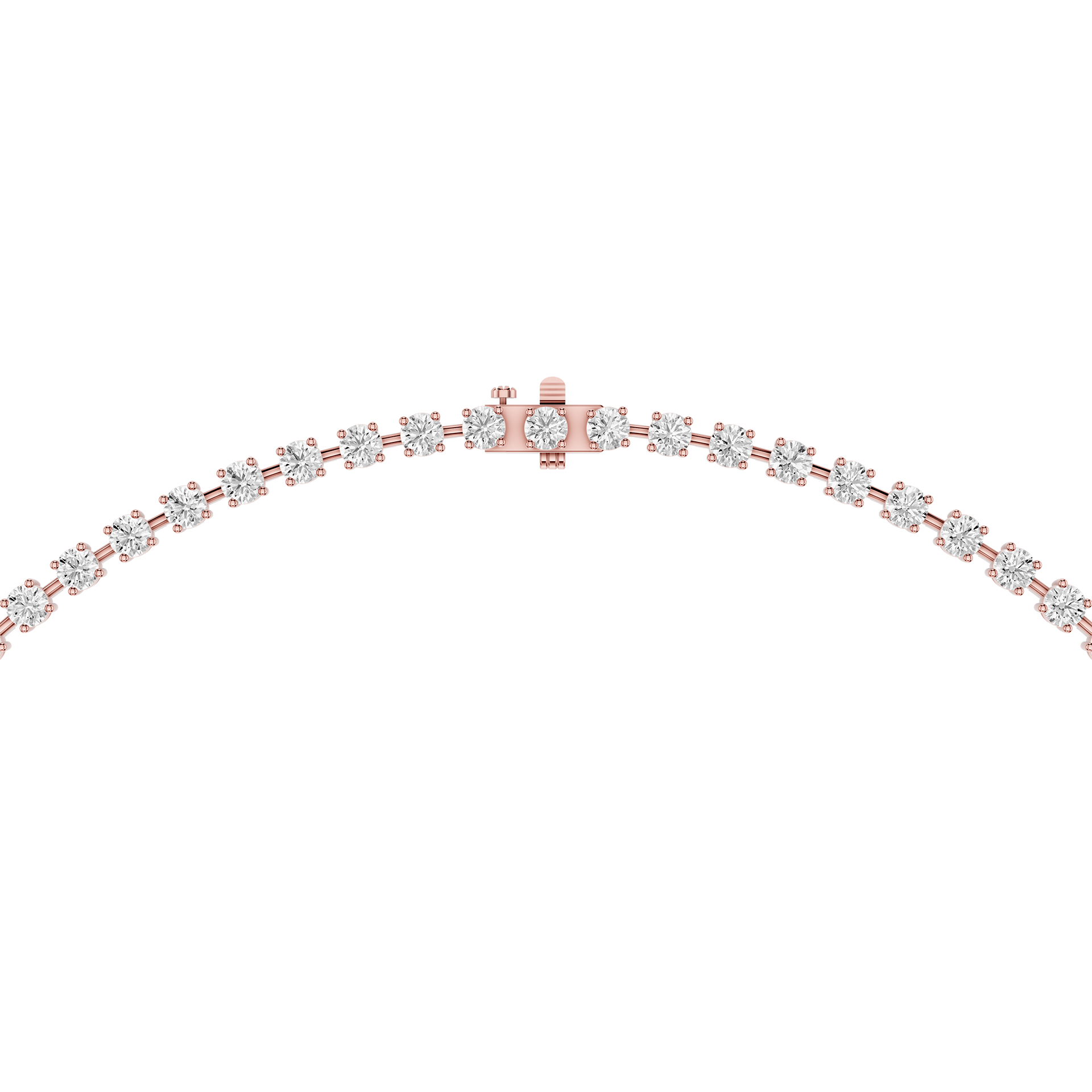 Round Cut Lab Grown Diamond Lariat Tennis Necklace