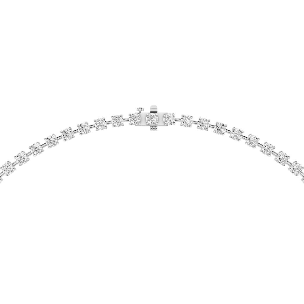 Round Cut Lab Grown Diamond Lariat Tennis Necklace