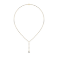 Round Cut Lab Grown Diamond Lariat Tennis Necklace