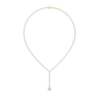 Round Cut Lab Grown Diamond Lariat Tennis Necklace