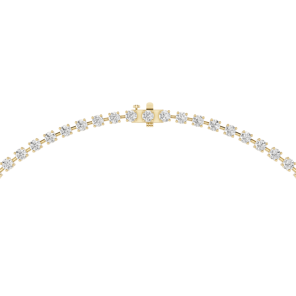 Round Cut Lab Grown Diamond Lariat Tennis Necklace