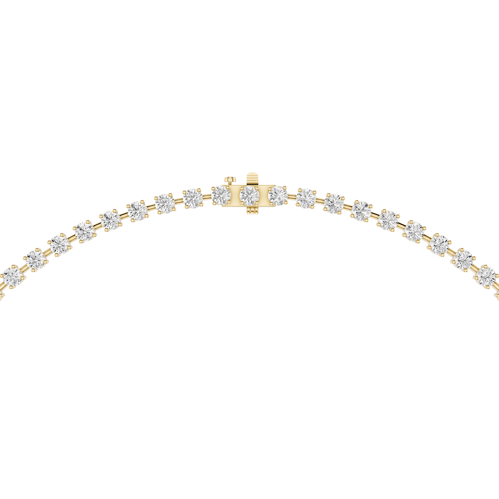 Round Cut Lab Grown Diamond Lariat Tennis Necklace