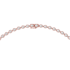 Bezel Set Pear Cut Lab Grown Diamond Tennis Necklace