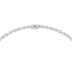 Bezel Set Pear Cut Lab Grown Diamond Tennis Necklace