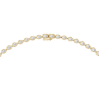 Bezel Set Pear Cut Lab Grown Diamond Tennis Necklace