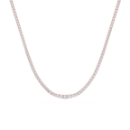 Graduated Round Cut Lab Grown Diamond Tennis Necklace