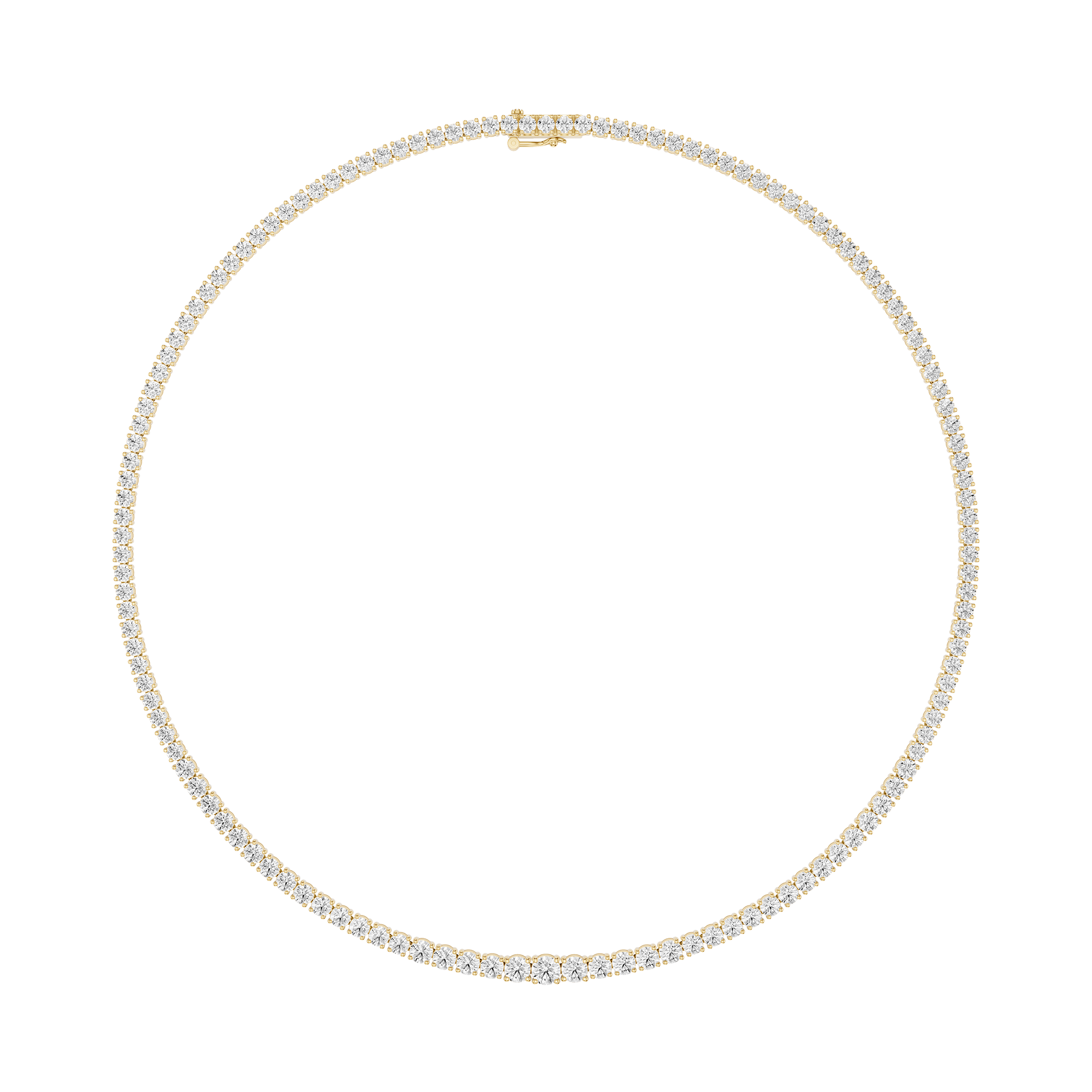 Graduated Round Cut Lab Grown Diamond Tennis Necklace