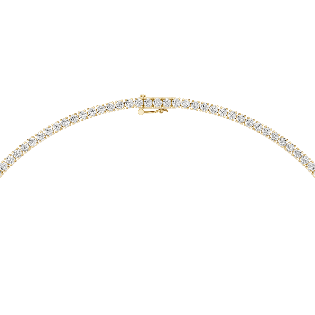 Graduated Round Cut Lab Grown Diamond Tennis Necklace