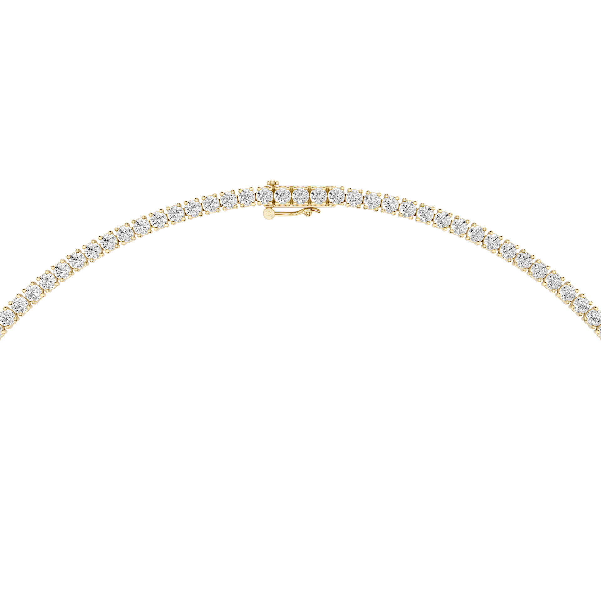 Graduated Round Cut Lab Grown Diamond Tennis Necklace
