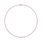 Graduated Round Cut Lab Grown Diamond Tennis Necklace