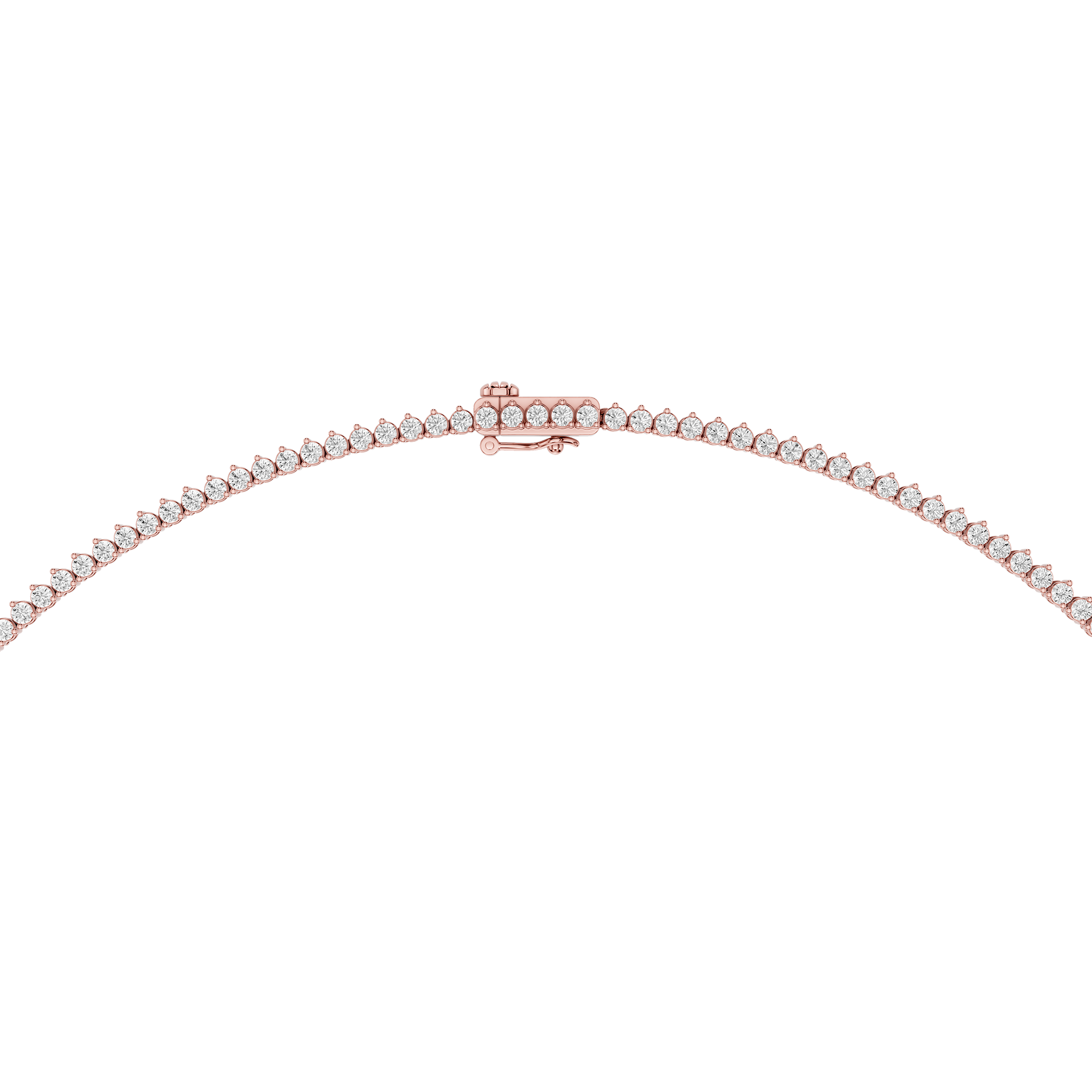 Classic Round Cut Lab Grown Diamond Tennis Necklace