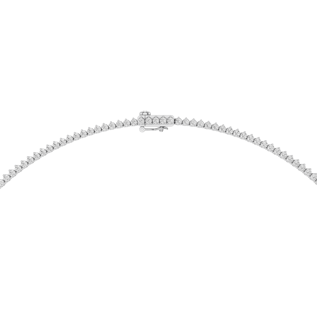 Classic Round Cut Lab Grown Diamond Tennis Necklace