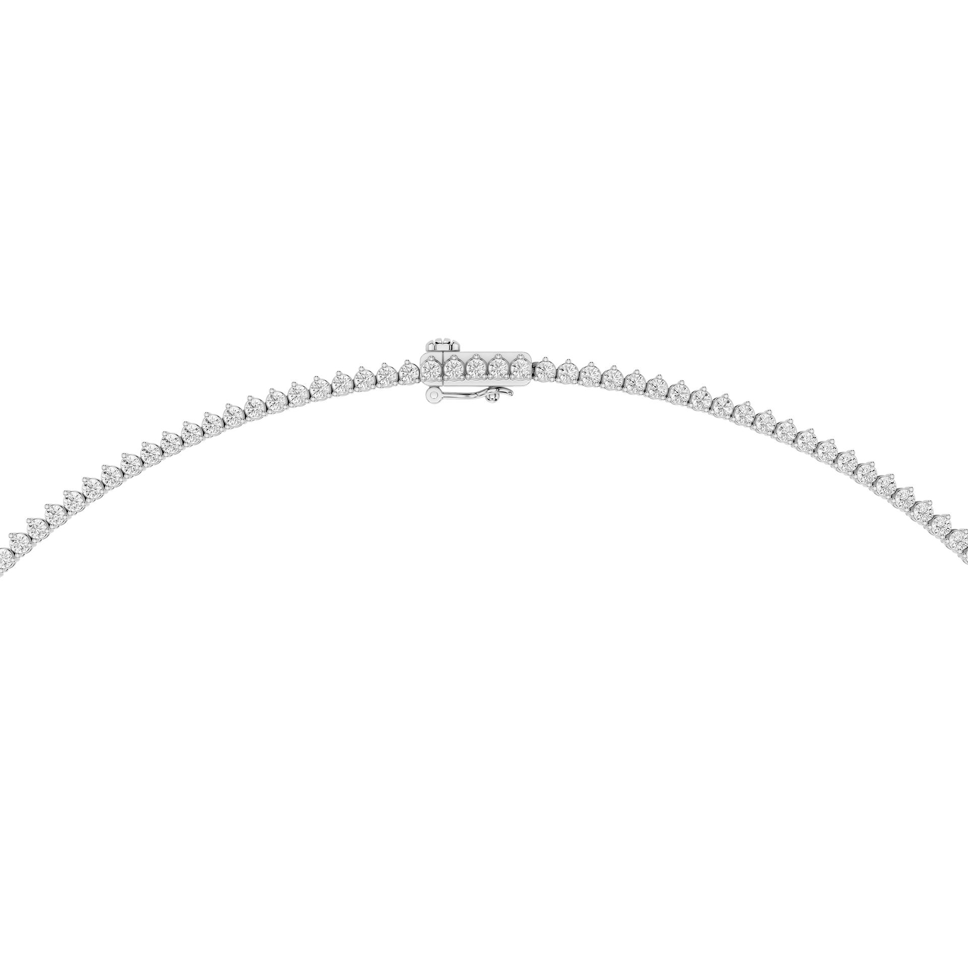 Classic Round Cut Lab Grown Diamond Tennis Necklace