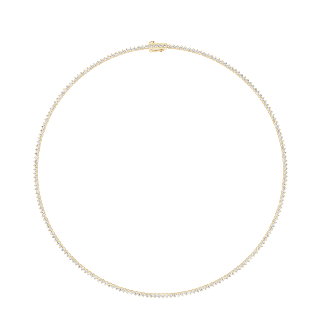Classic Round Cut Lab Grown Diamond Tennis Necklace