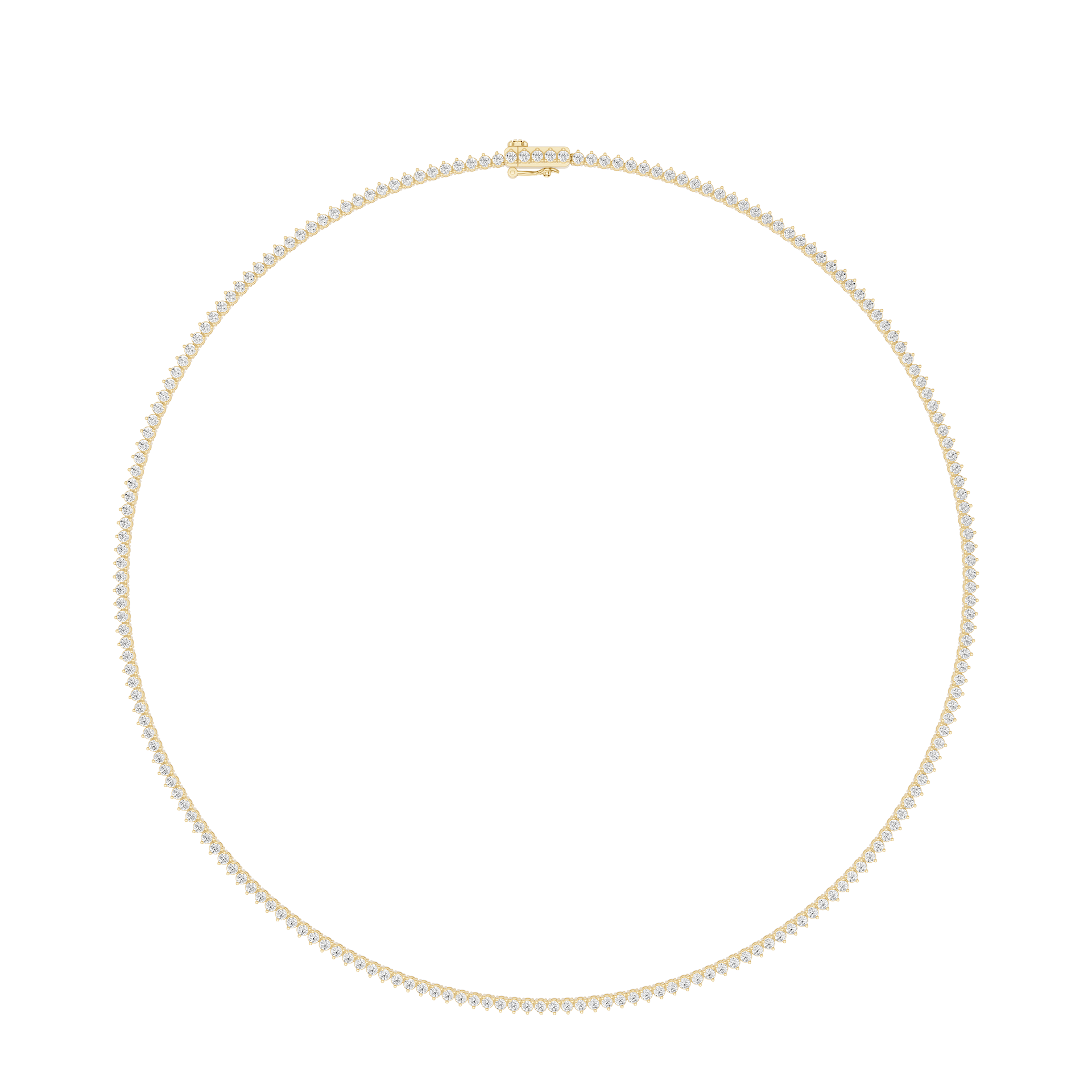 Classic Round Cut Lab Grown Diamond Tennis Necklace