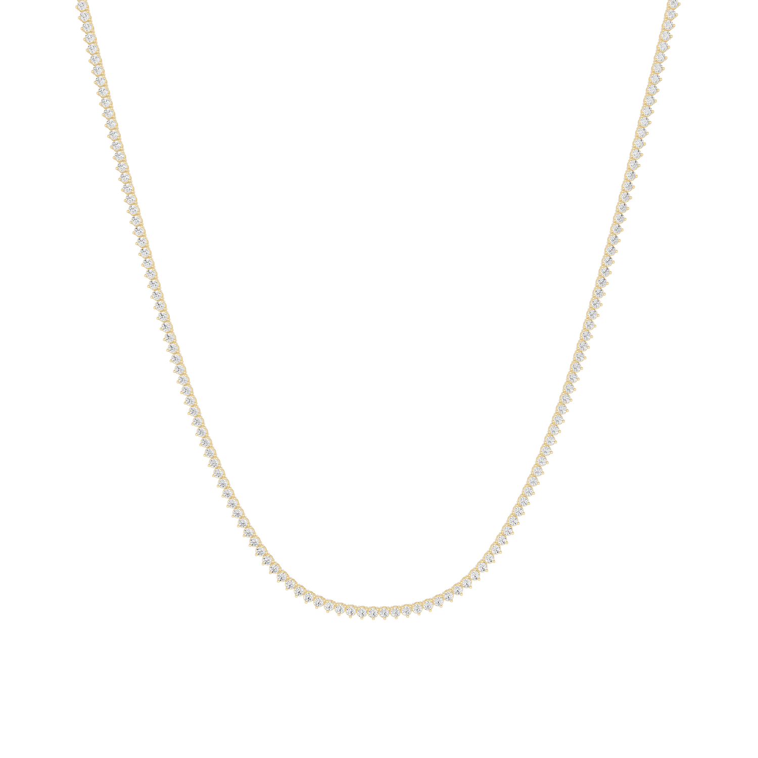 Classic Round Cut Lab Grown Diamond Tennis Necklace