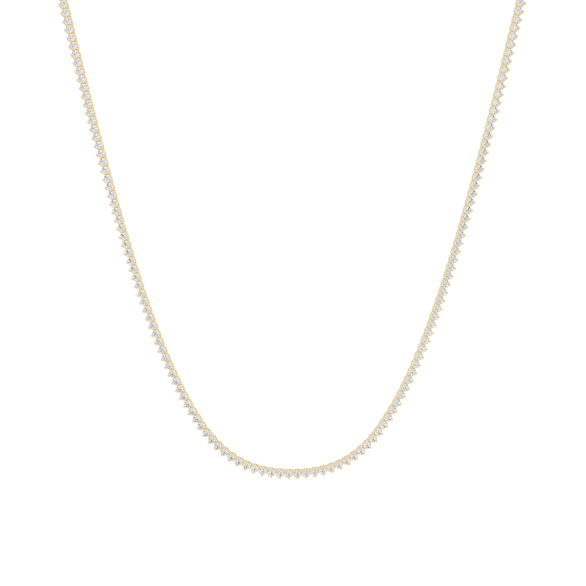 Classic Round Cut Lab Grown Diamond Tennis Necklace