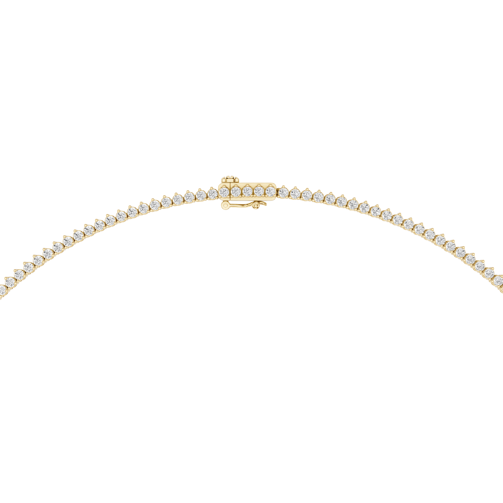 Classic Round Cut Lab Grown Diamond Tennis Necklace