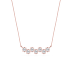 Round Lab Grown Diamond Bar Necklace for Women