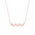 Round Lab Grown Diamond Bar Necklace for Women