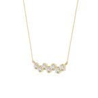 Round Lab Grown Diamond Bar Necklace for Women