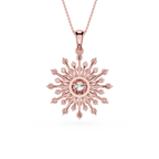 Sunburst Lab Grown Diamond Pendant for Women
