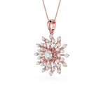 Sunburst Lab Grown Diamond Pendant for Women