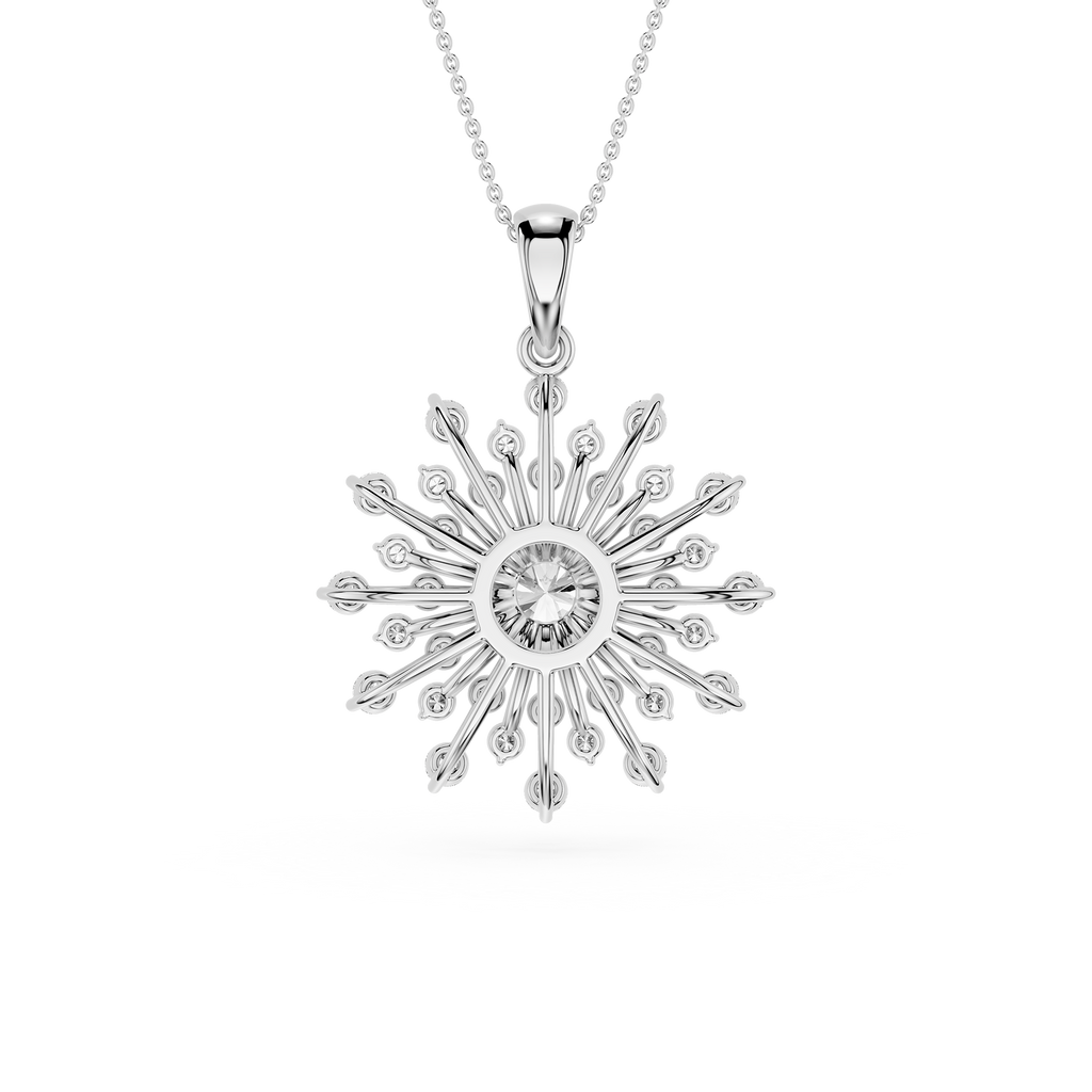 Sunburst Lab Grown Diamond Pendant for Women