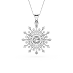 Sunburst Lab Grown Diamond Pendant for Women