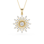 Sunburst Lab Grown Diamond Pendant for Women
