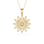 Sunburst Lab Grown Diamond Pendant for Women