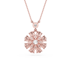 Round Lab Grown Diamond Cluster Pendant