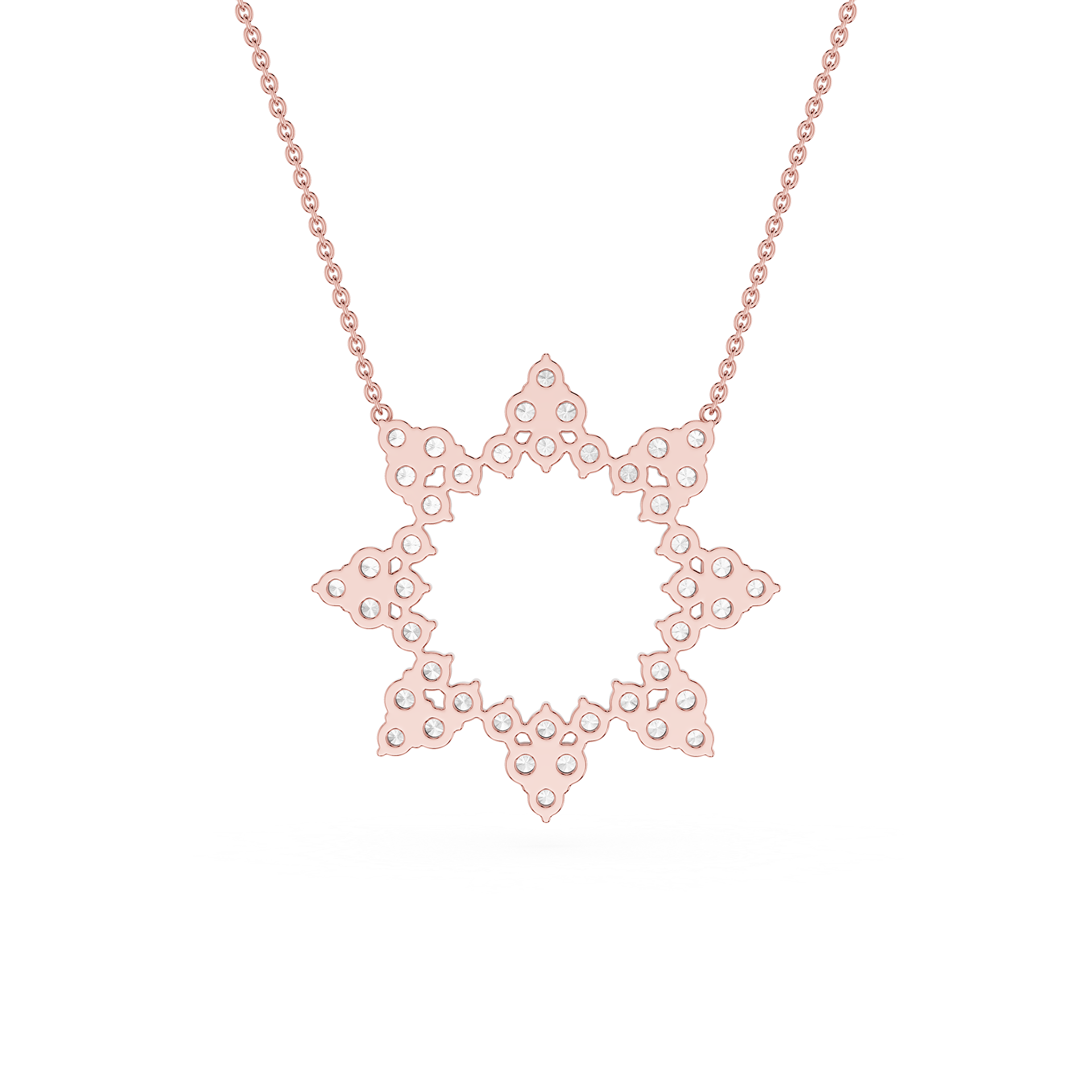 Lab Grown Diamond Open Star Pendant